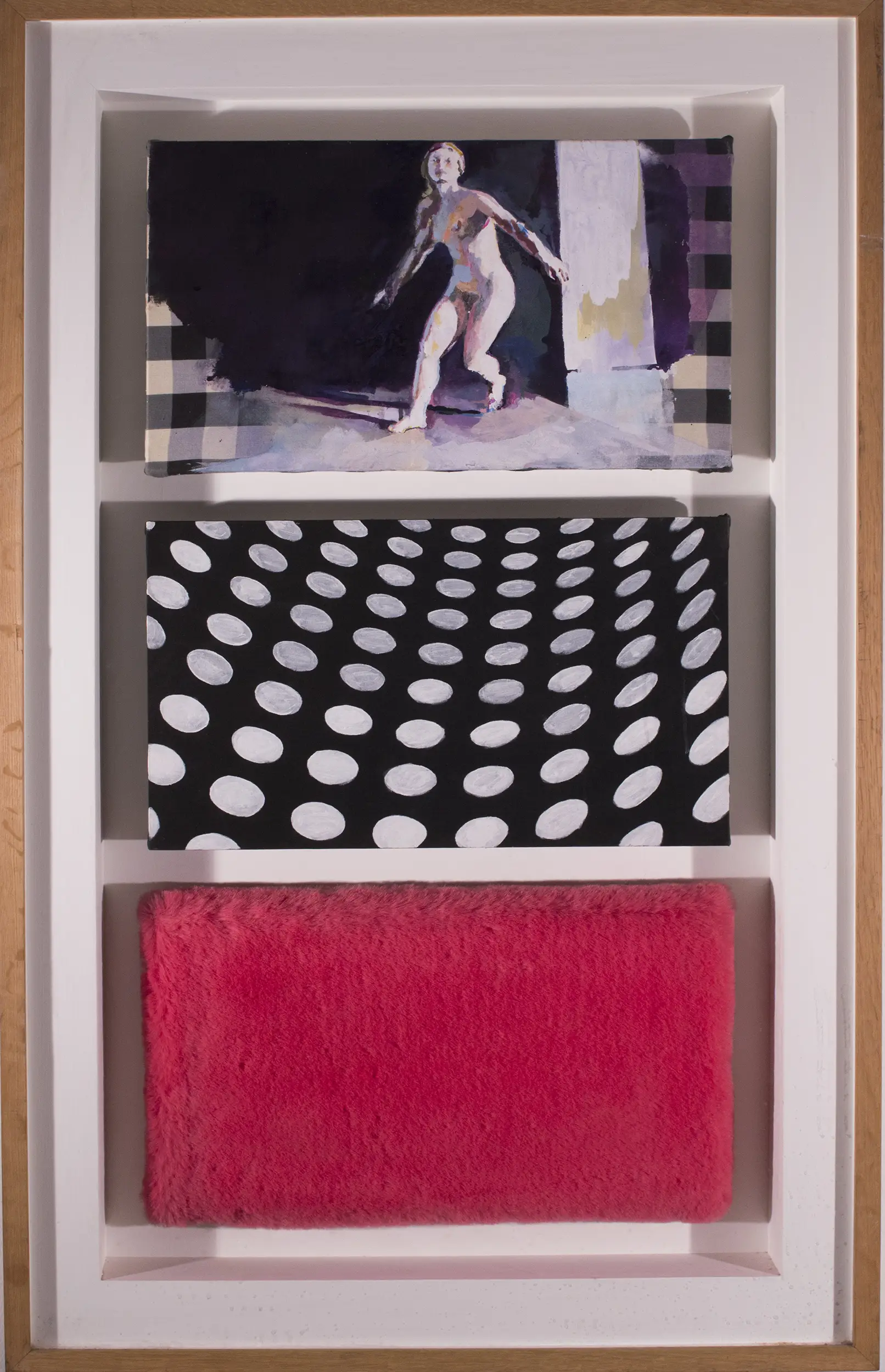 Dancing Nude - Oil on Jute | Nicholas Stedman - oil on jute, large scale nude, dancing figure painting